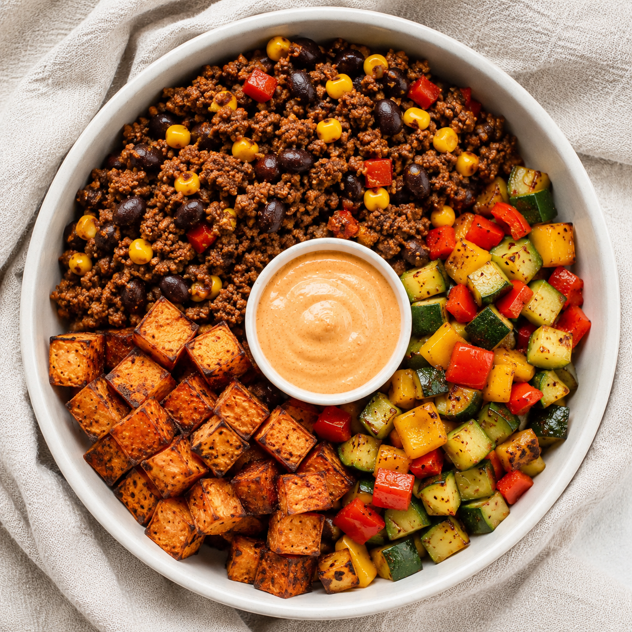 Bol repas protéiné préparé : Tacos Bowl par Protéine Express à Montréal