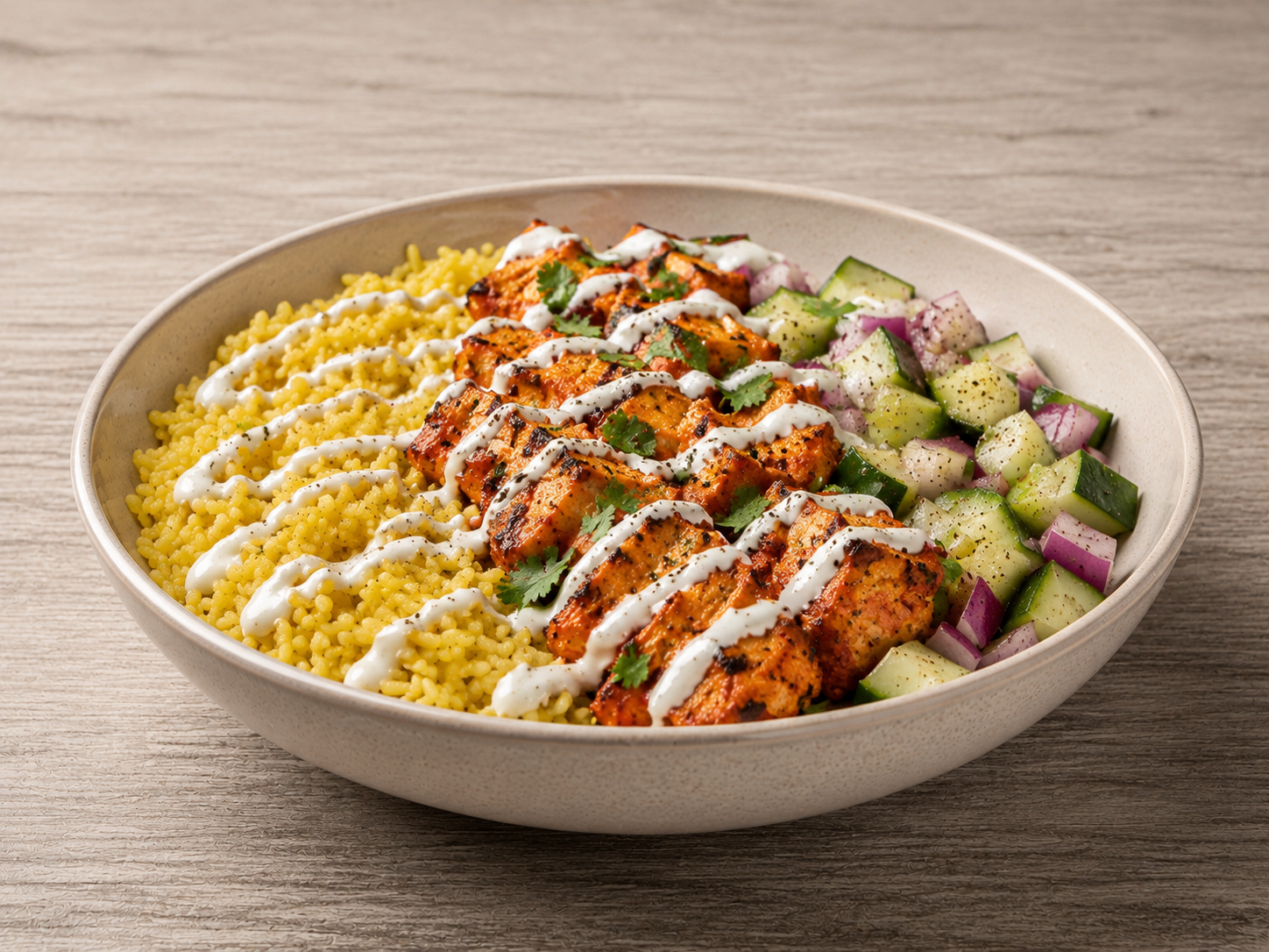 Bol repas protéiné préparé : Rice & Tandoori Chicken par Protéine Express à Montréal